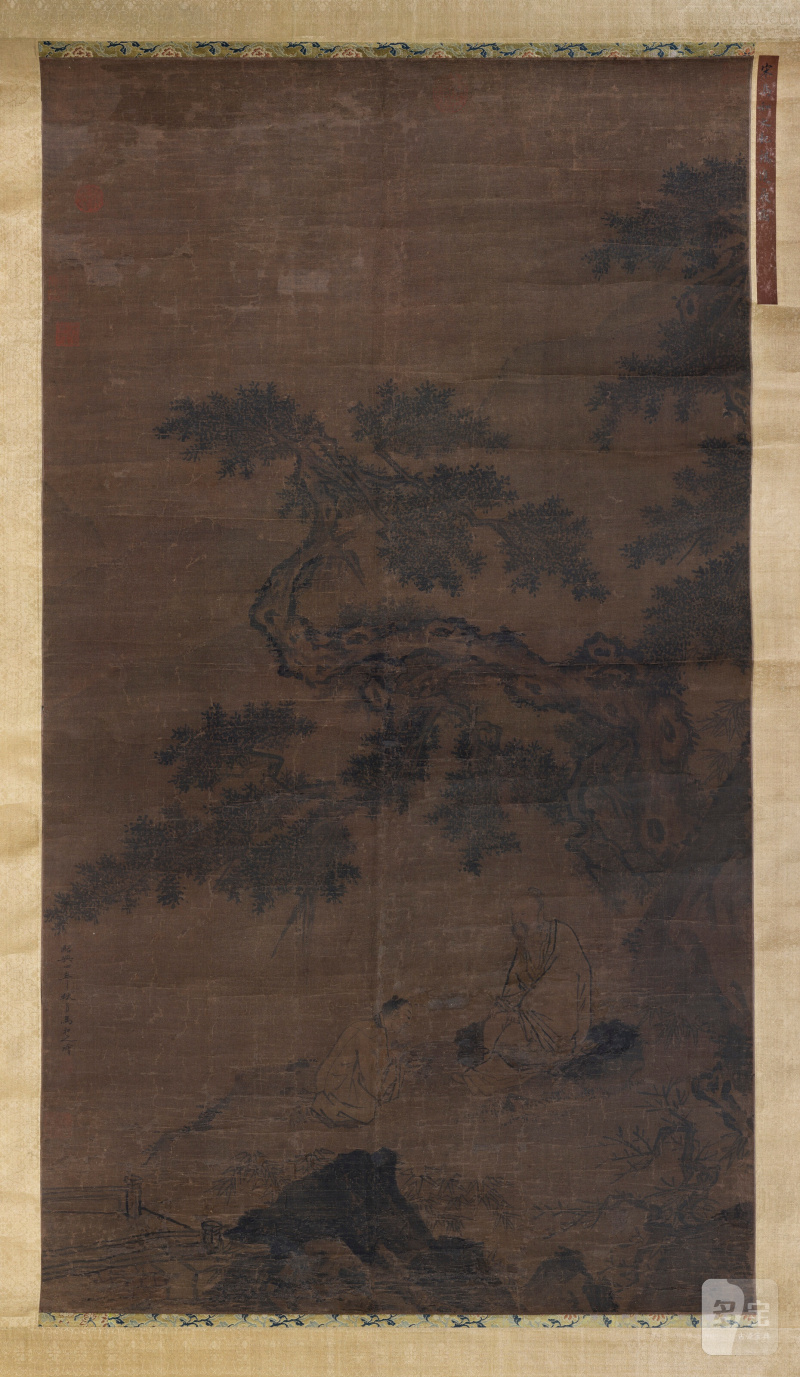 AVEC SIGNATURE DE MA HEZHI (CHINE, DYNASTIE MING (1368-1644)  À la Recherche de ses Souliers sous un Pont - 图1